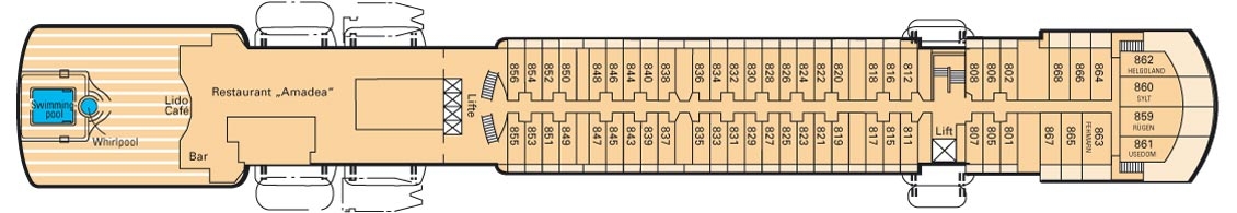 Decksplan - M/S Amadea (1991)